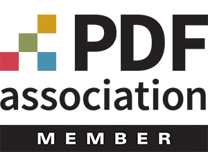 PDF association Member Logo in schwarz